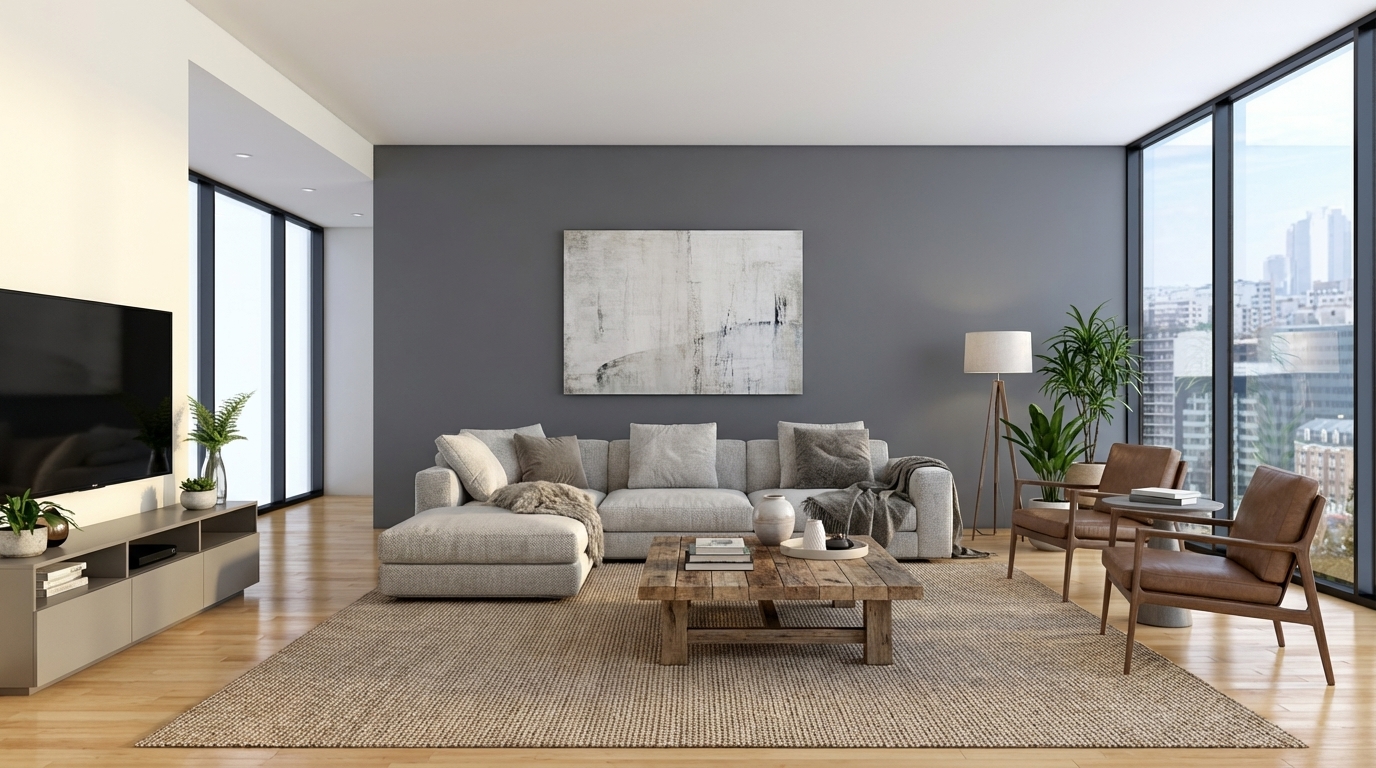 AI-styled room with furniture