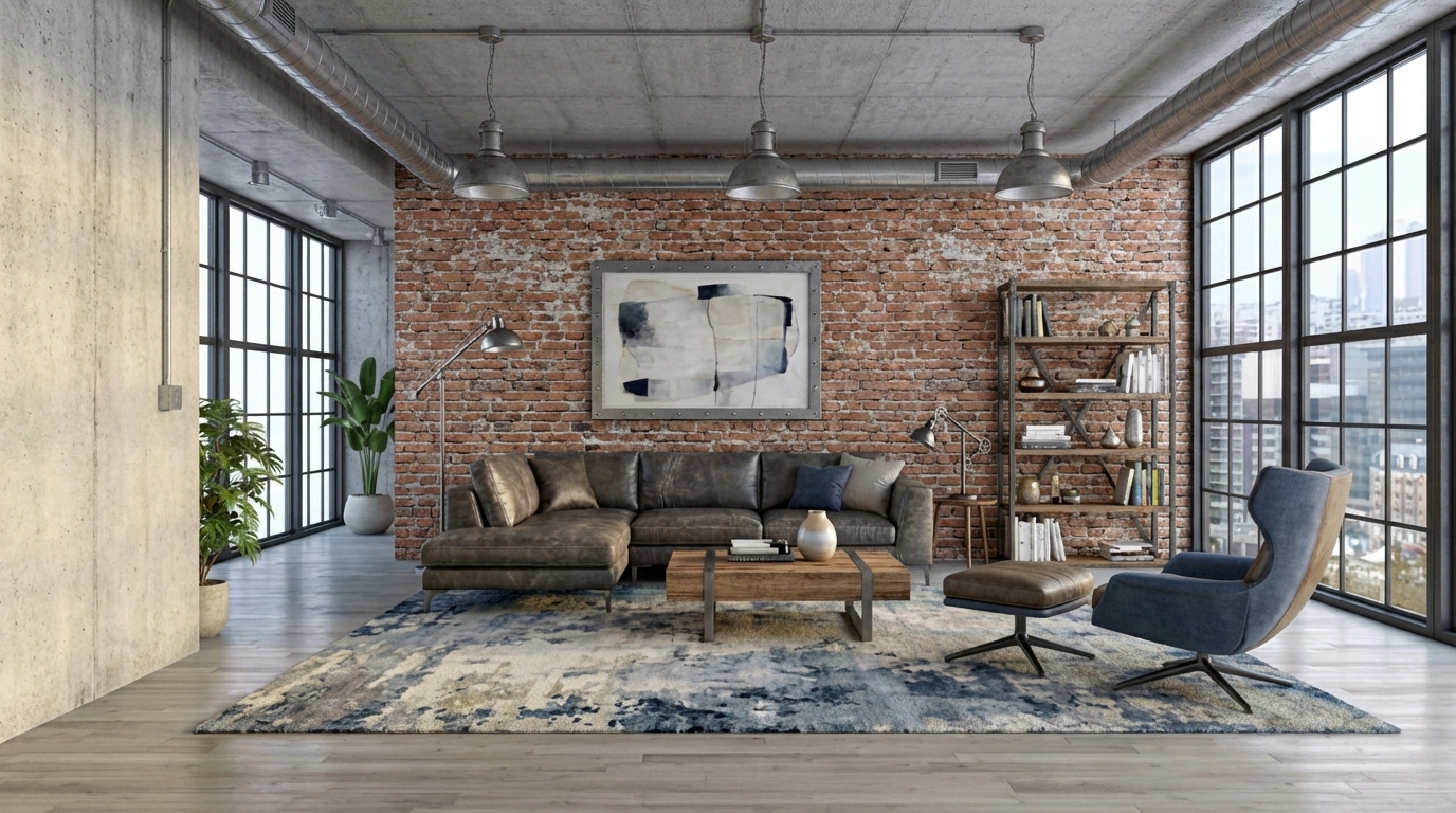 Industrial interior design style